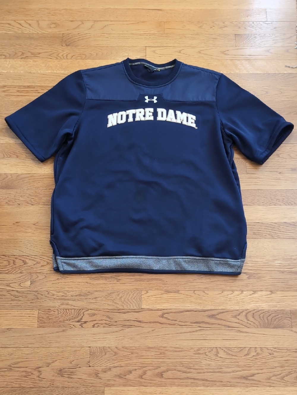 Under Armour Navy Short Sleeve Notre Dame Logo Tee